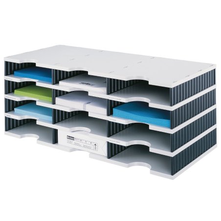 Styro styrodoc trio file storage box Polystyrol Blue, Grey