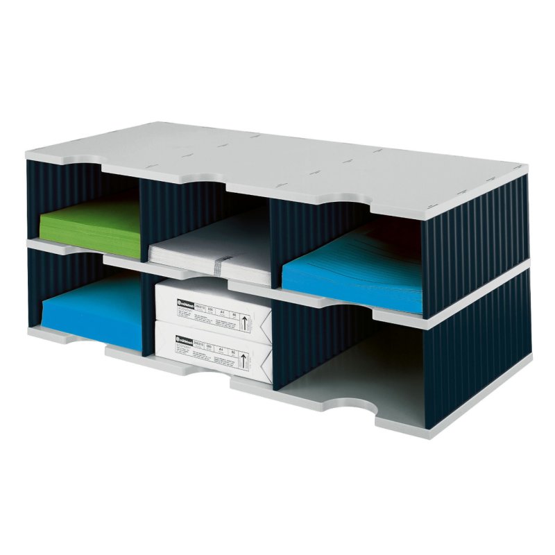 Styro styrodoc trio file storage box Polystyrol Black, Grey