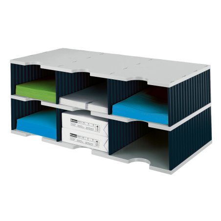 Styro styrodoc trio file storage box Polystyrol Black, Grey