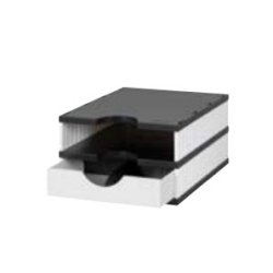 Styro 268-0102.0905S desk tray/organizer Polystyrene Black, White