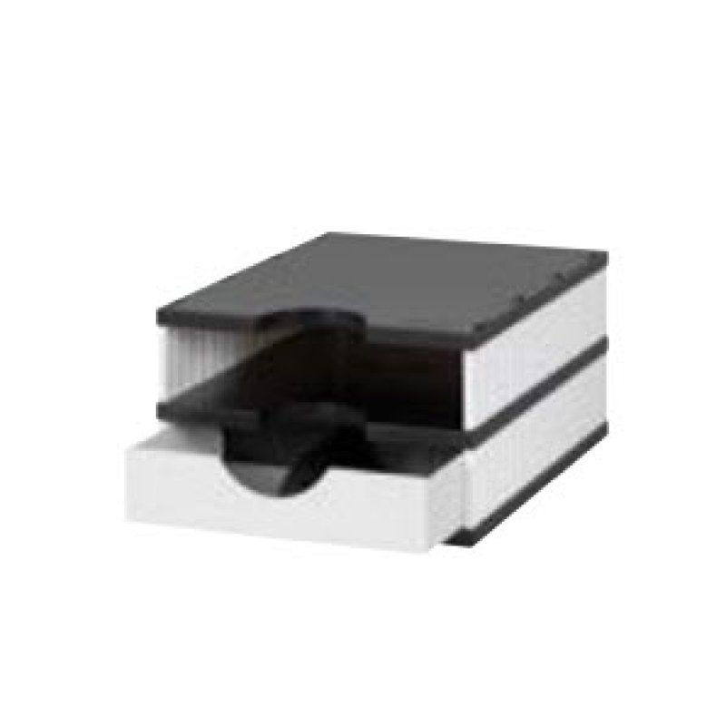 Styro 268-0102.0905S desk tray/organizer Polystyrene Black, White