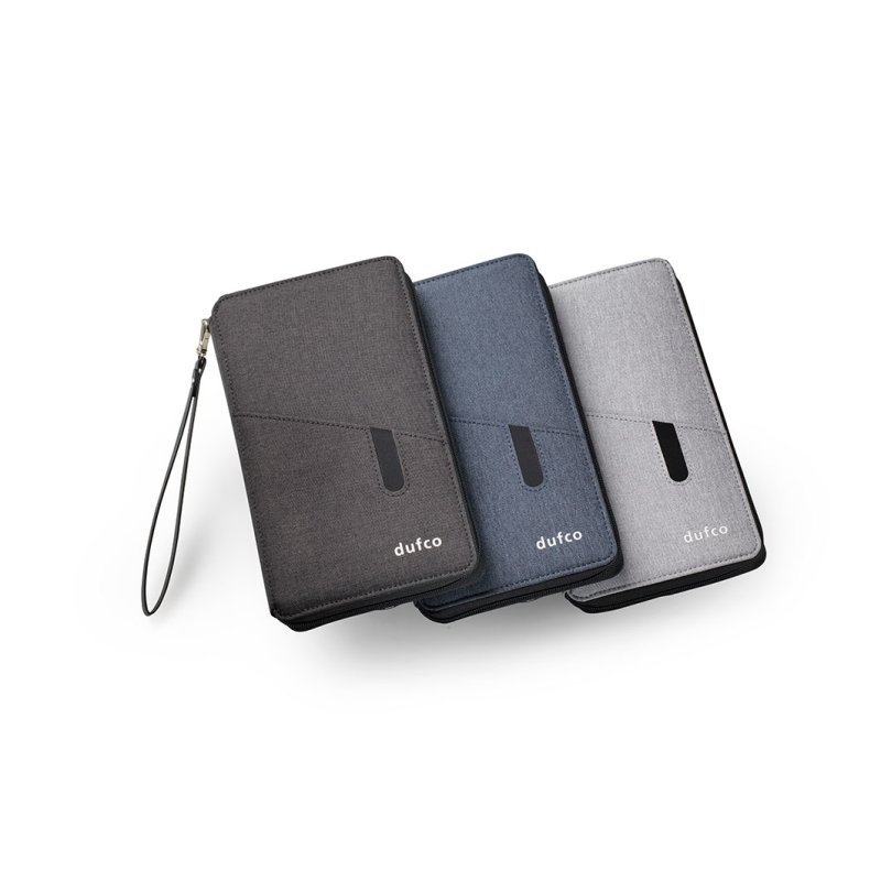 dufco Portefeuille de voyage avec Powerbank, gris