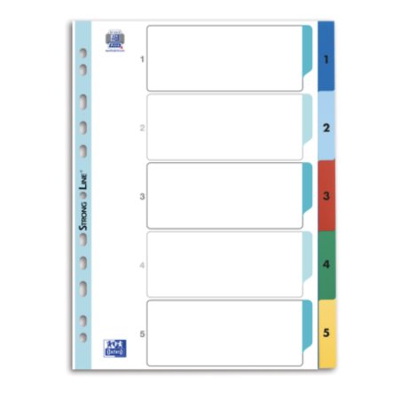 Oxford 400013947 intercalaire Polypropylène (PP) Multicolore 1 pièce(s)