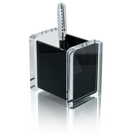 Wedo 60 4001 pen/pencil holder Acrylic Black, Transparent