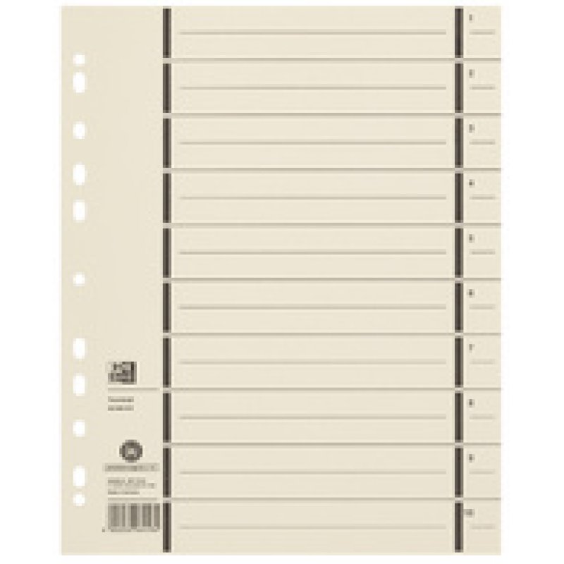 ELBA Intercalaires avec perforation, format A4 extra large