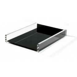 Wedo 608001 desk tray/organizer Acrylic Black, Transparent
