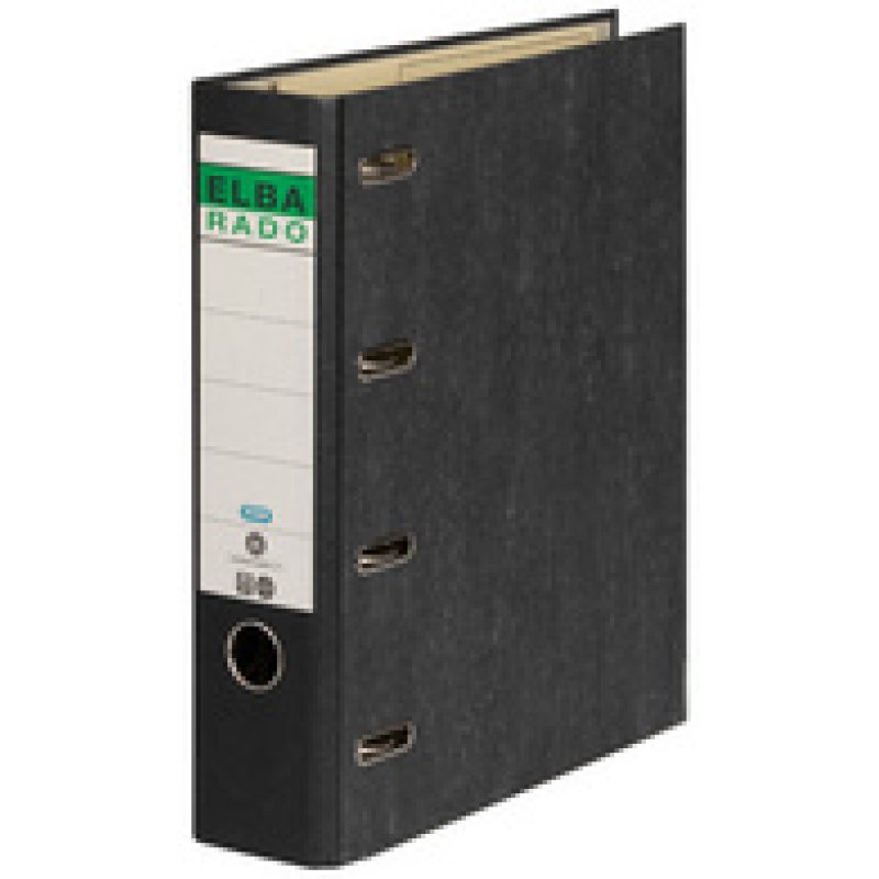 ELBA classeur double mécanisme rado, largeur dos: 75 mm,noir