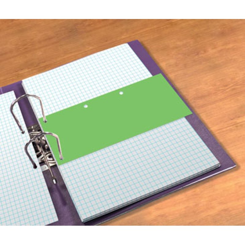 Oxford Intercalaires Duo, en carton, 240 x 105 mm, vert