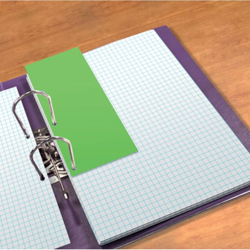 Oxford Intercalaires Duo, en carton, 240 x 105 mm, vert