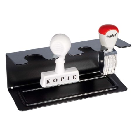 WEDO Porte-timbres, pour 4 timbres, droit, noir