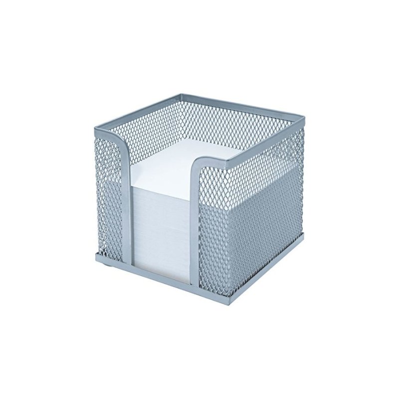 WEDO Bloc cube avec boîtier "Office", fil métallique, argent