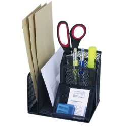 WEDO Multipot Office, 4 compartiments, noir, fil métallique