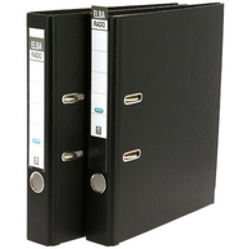 ELBA Classeur rado brillant, 50 mm, pack de 5, noir