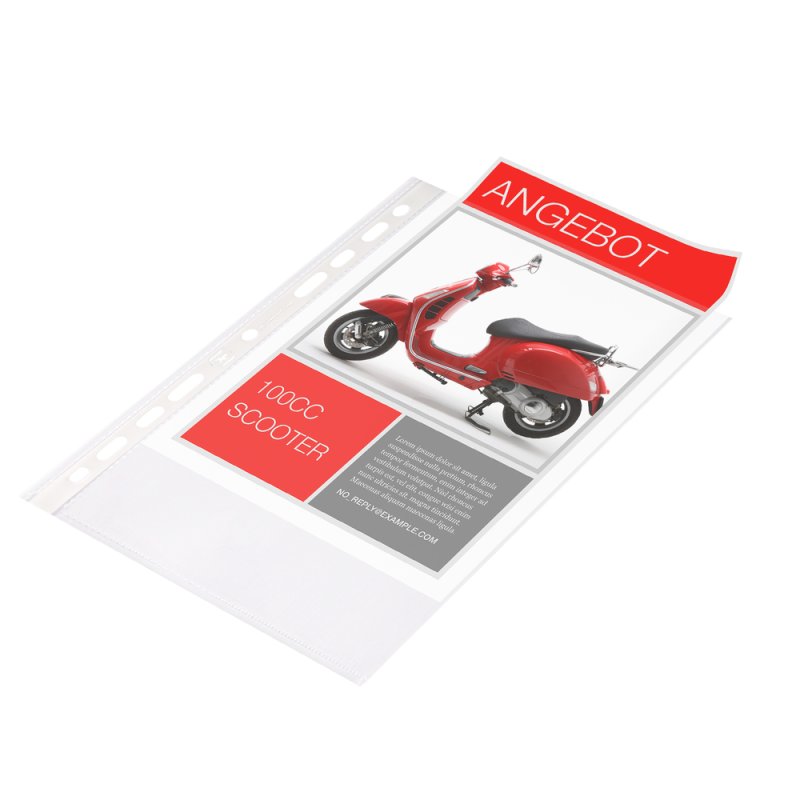 Oxford Pochettes perforées, A5, PP, 0,06 mm, transparent