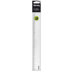 Wonday FTE300062 règle Règle de bureau 300 mm Plastique Transparent