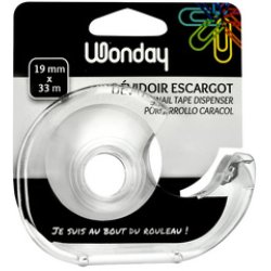 Wonday Dévidoir manuel, transparent, en plastique, vide