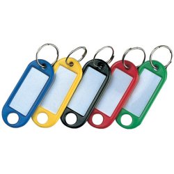 RESKAL Porte-clés avec anneau, diamètre: 14 mm, rouge