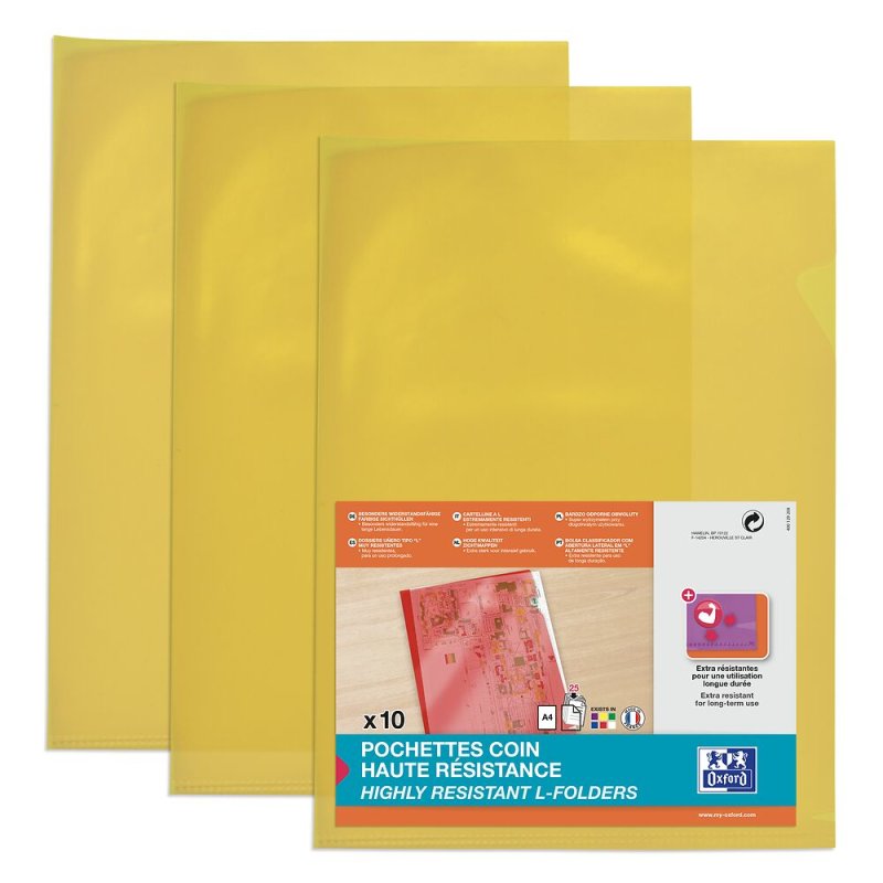 Oxford 100206722 folder Polyvinyl chloride (PVC) Yellow A4