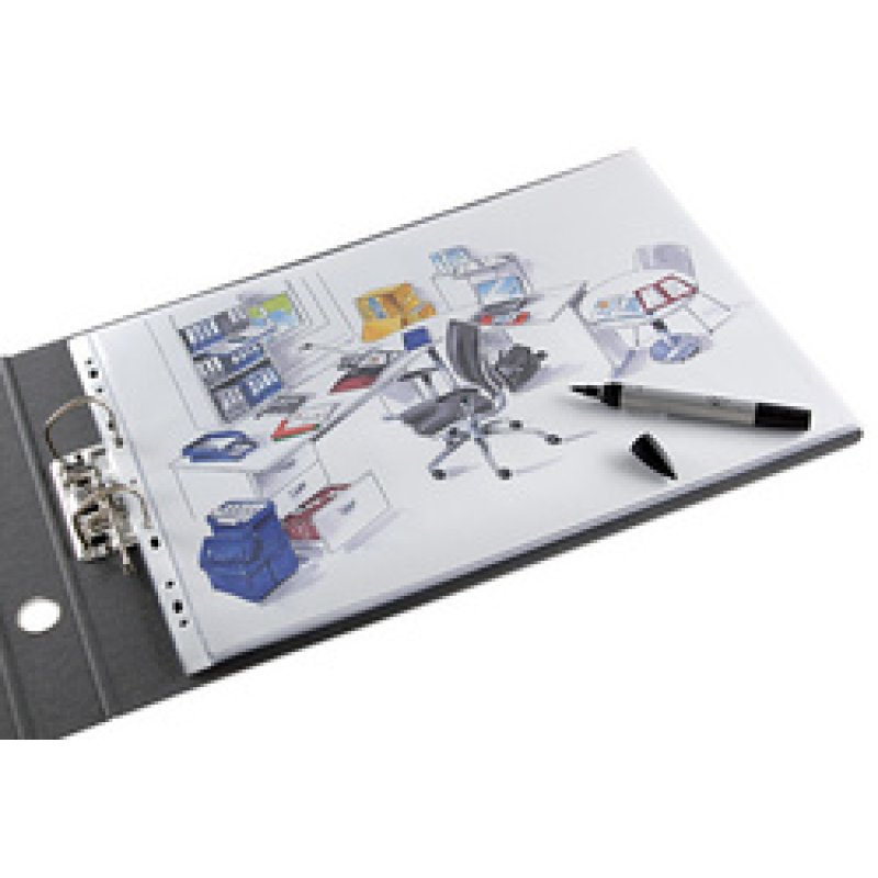 Oxford Pochette perforée, format A3 paysage, PP, 0,09 mm