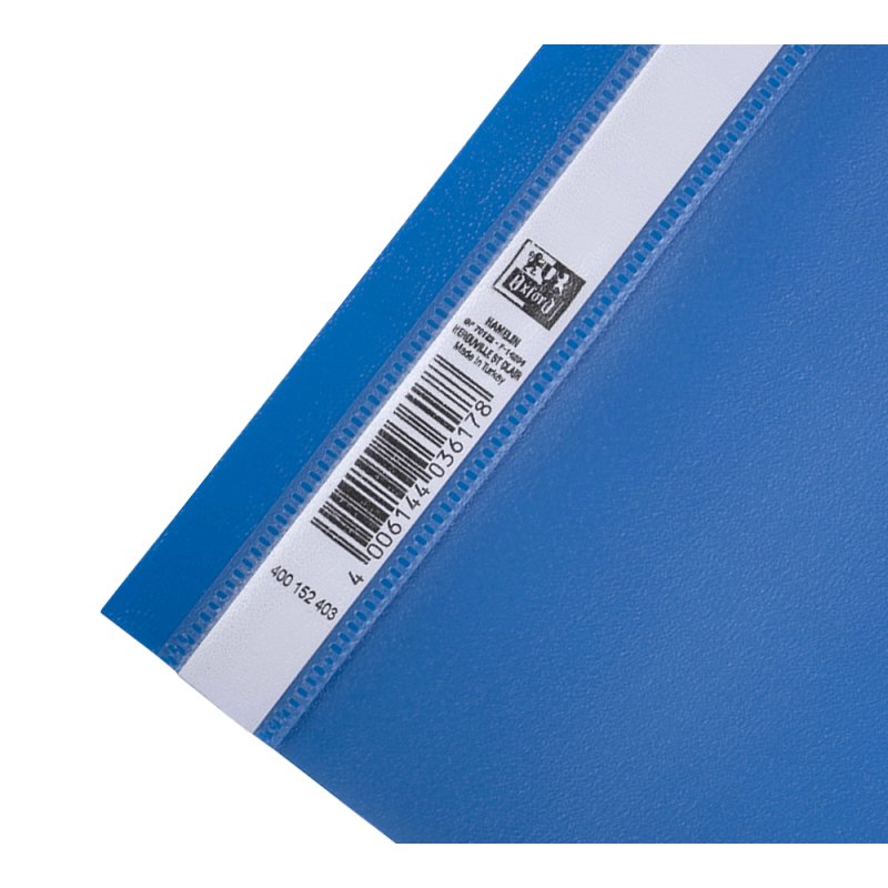 Oxford Chemise à lamelle, A4, PP, bleu