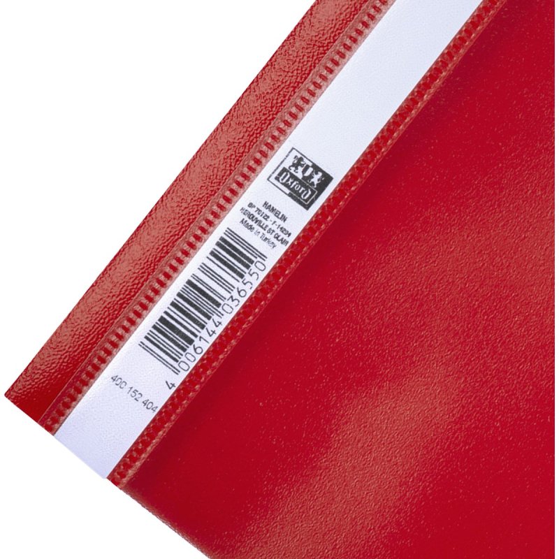 Oxford 400152404 folder Polypropylene (PP) Red, Transparent A4