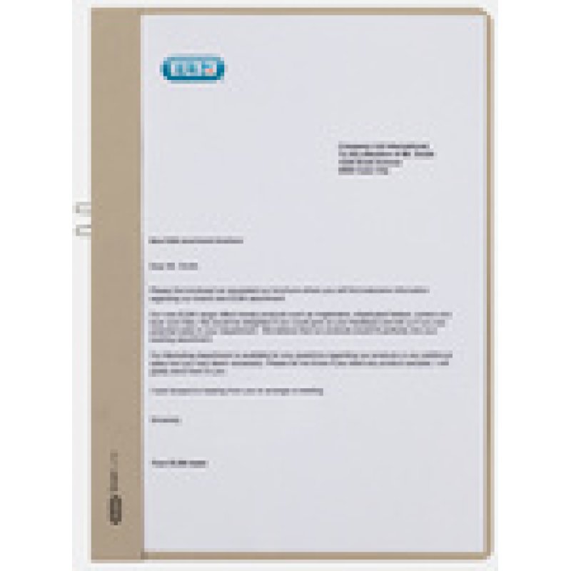 ELBA Klemmhandmappe, DIN A4, ohne Vorderdeckel, chamois