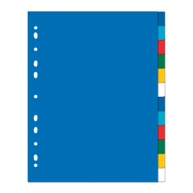 Oxford Intercalaires en plastique, uni, A4 , 12 touches