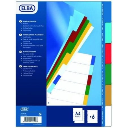 Elba 100205079 tab index Polypropylene (PP) Multicolour