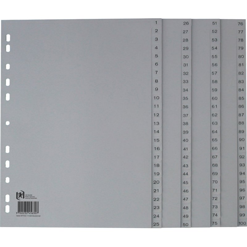 Oxford 100204663 divider Polypropylene (PP) Grey