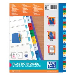 Oxford 100204822 intercalaire Polypropylène (PP) Multicolore