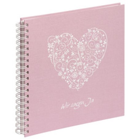 PAGNA Hochzeits-Spiralalbum "Wir sagen ja", rosé
