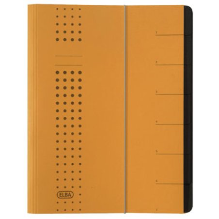 ELBA Chemise à élastique chic, A4 jaune, compartiments 1-7,