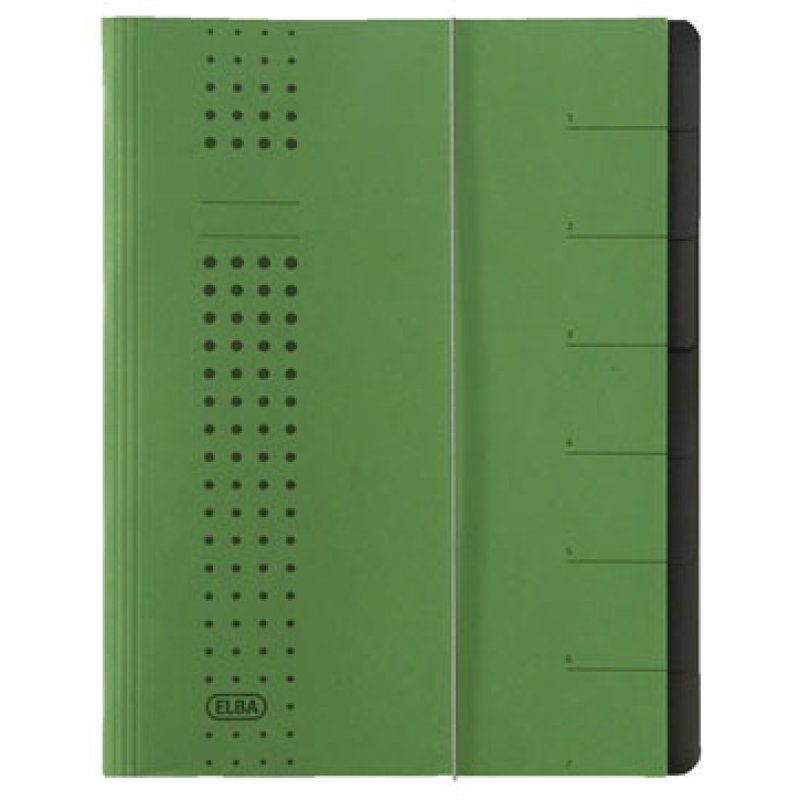 Elba 400002025 divider book Green Carton A4