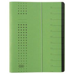 ELBA Chemise à élastique chic, A4 vert, compartiments 1-12,