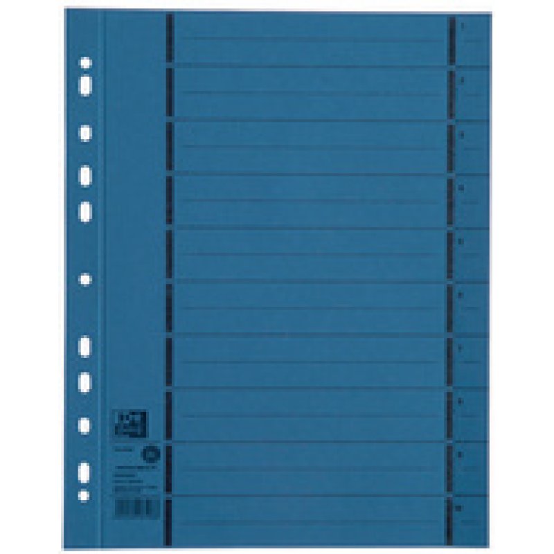 Oxford Intercalaire avec perforation, A4 extra large, gris