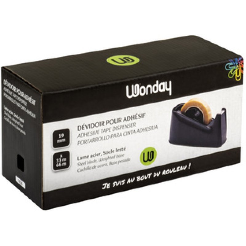 Wonday Dévidoir de bureau Classique, non équipé, noir