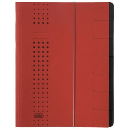 Elba 400002024 divider book Red Carton A4