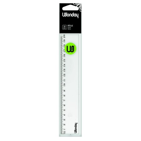 Wonday FTE200062 ruler Desk ruler 200 mm Plastic Transparent