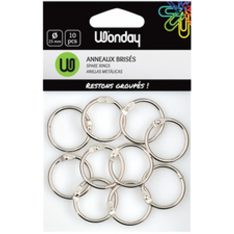 Wonday Anneaux brisés, diamètre intérieur: 25 mm, en métal