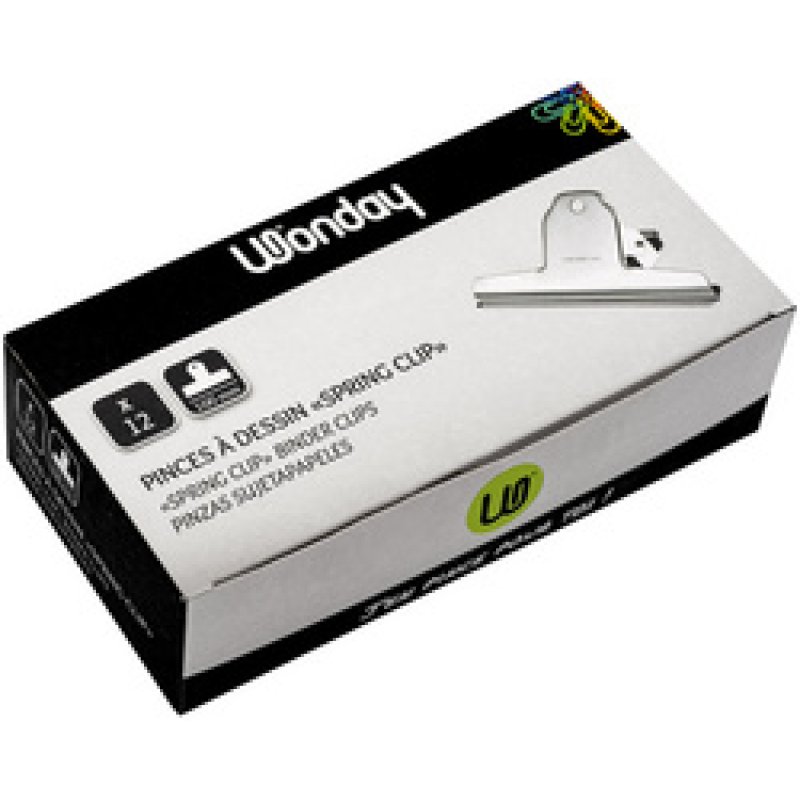 Wonday Pince à dessin "spring clip", métal, largeur: 144 mm