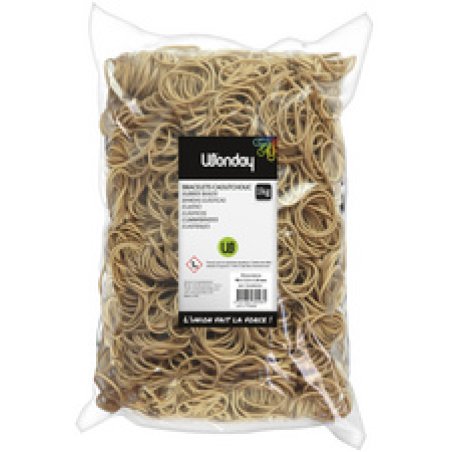 Wonday Bracelets caoutchouc larges, nature, 200 x 16 mm, sac