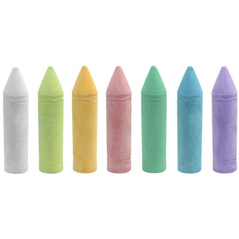 Wonday Craie de trottoir "marelle" géante, étui carton de 7