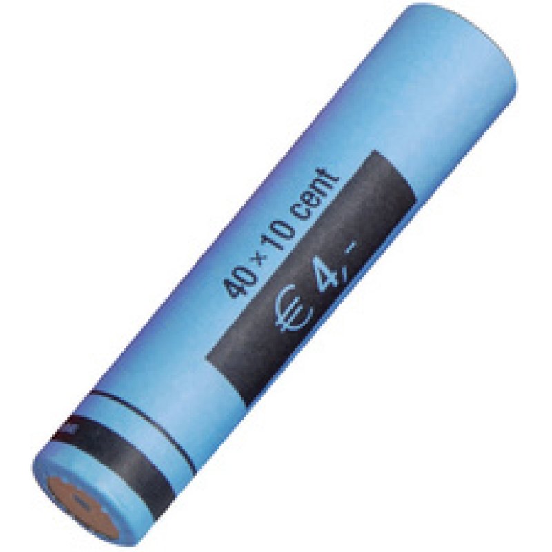 RESKAL Tube à monnaie pour pièce Euro, papier, 50 x 0,01 EUR
