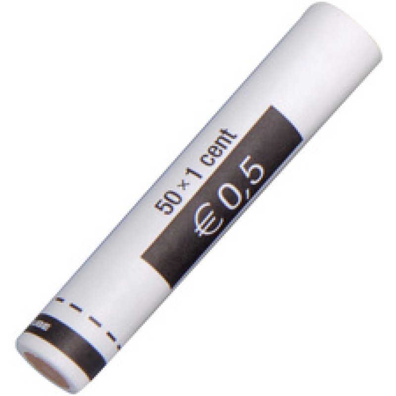 RESKAL Tube à monnaie pour pièce Euro, papier, 25 x 1 EUR