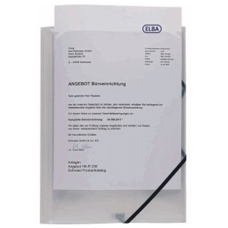 Oxford Chemise à élastique POLYVISION, A4, incolore