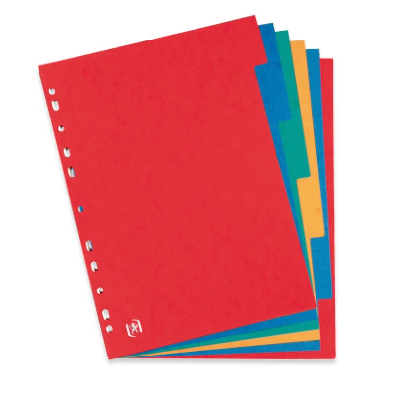 Oxford 100204990 intercalaire Carton Couleurs assorties 6 pièce(s)