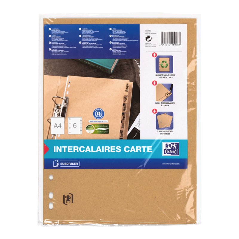 Oxford 100204978 papier de calculs et de déclarations 6 pièce(s) 280 g/m² 225 mm