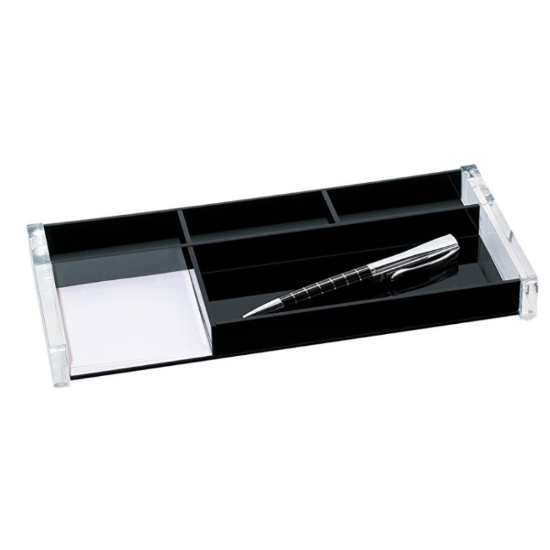 Wedo 60 1601 bac de rangement de bureau Acrylique Noir, Blanc