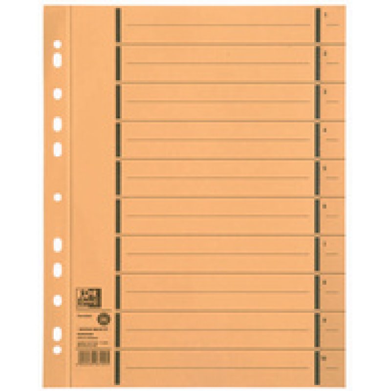 Oxford Intercalaire avec perforation, A4 extra large, rouge