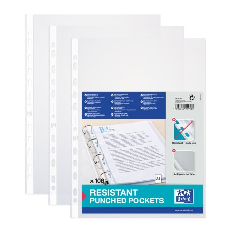 Oxford 400005473 sheet protector 210 x 297 mm (A4) Polypropylene (PP) 100 pc(s)